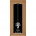 Дверь ПВХ «Верона Букет», орех таволато, темное стекло